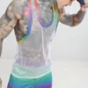 Shades Of Rainbow Sheer Tank Top