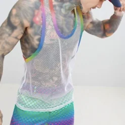 Shades Of Rainbow Sheer Tank Top