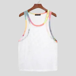 Shades Of Rainbow Sheer Tank Top -BoldSkin Store H9a9779351f8044c28f3fe2f2a9e83ddfq