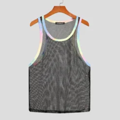 Shades Of Rainbow Sheer Tank Top -BoldSkin Store Hace636f7507b4902b732cd72fa200e08j