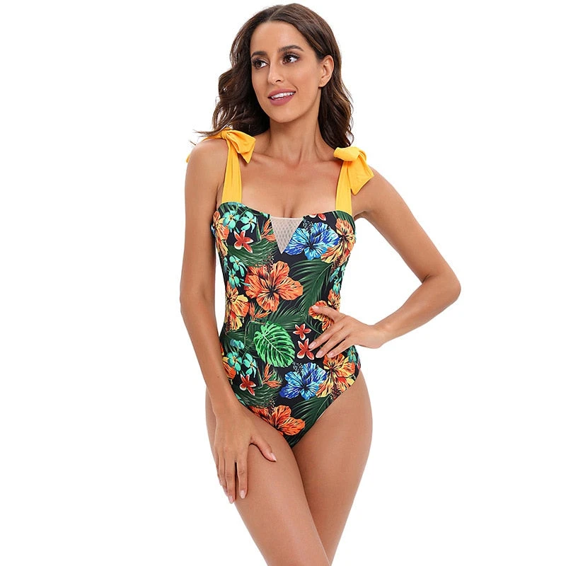 Retro Tropical One Piece Swimsuit 1 Retro Tropical One Piece Swimsuit