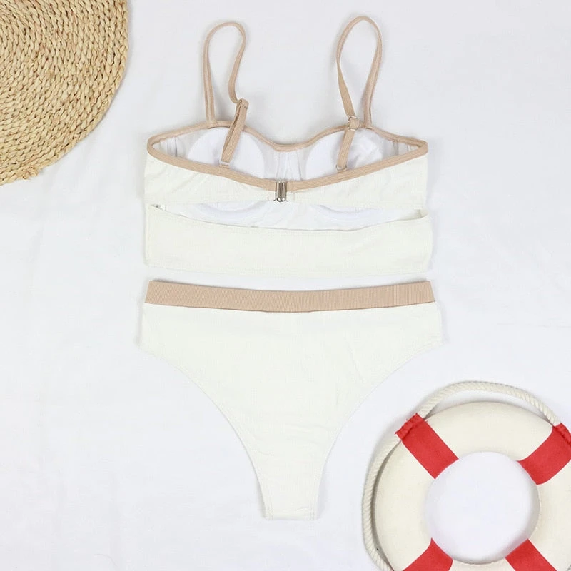 Retro Push Up High Waisted Bikini Set 6 Retro Push Up High Waisted Bikini Set - Image 6