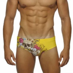 Floral Skull Swim Briefs -BoldSkin Store product image 1434898333