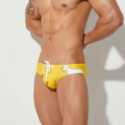 Low-Rise Dog Print Swim Briefs -BoldSkin Store product image 1737864482