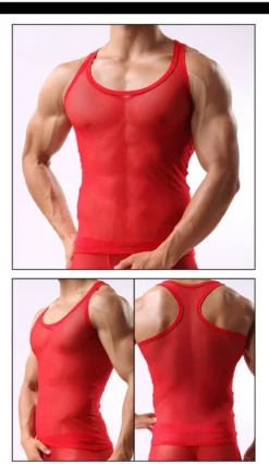 Men's Coloured Mesh Tank Top -BoldSkin Store product image 1833982886