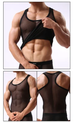 Men's Coloured Mesh Tank Top -BoldSkin Store product image 1833982888