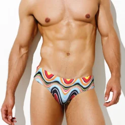 Abstract Wave Swim Briefs -BoldSkin Store product image 1975690735