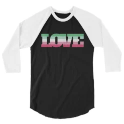 Abrosexual Pride 3/4 Sleeve Raglan Shirt
