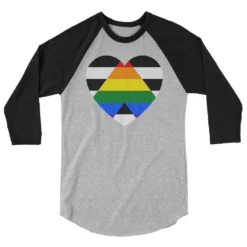 LGBTQ Ally 3/4 Sleeve Raglan Shirt