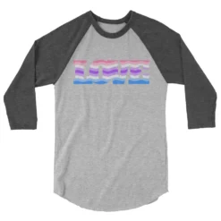 Alternative Genderfluid Love 3/4 Sleeve Raglan Shirt