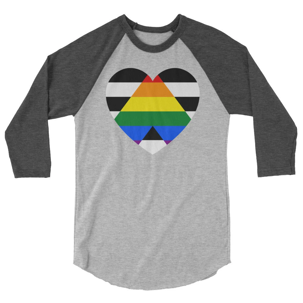 LGBTQ Ally 3/4 Sleeve Raglan Shirt 3 LGBTQ Ally 3/4 Sleeve Raglan Shirt - Image 3