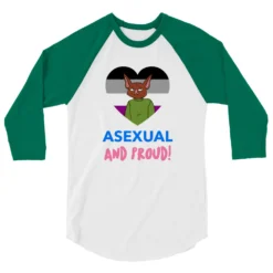 Asexual And Proud 3/4 Sleeve Raglan Shirt