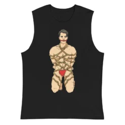 Shibari Muscle Shirt 5 Shibari Muscle Shirt -BoldSkin Store unisex muscle shirt black front 626b04daa2cd4