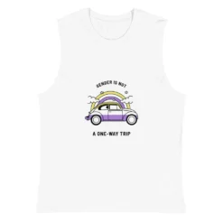 Gender Is Not A One-way Trip Muscle Shirt